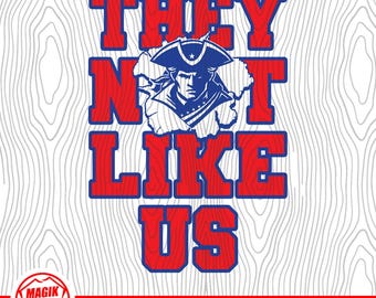 Ze houden niet van ons Patriotten Rood Wit Blauw | Digitale download School Spirit | Grappig trendy jargon | Mascot Pride | PNG, SVG, JPEG, pdf, eps