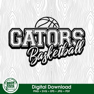 Gators Basketball School Spirit digitaler Download | Basketball Team Pride Logo | PNG, SVG, JPEG, pdf, eps