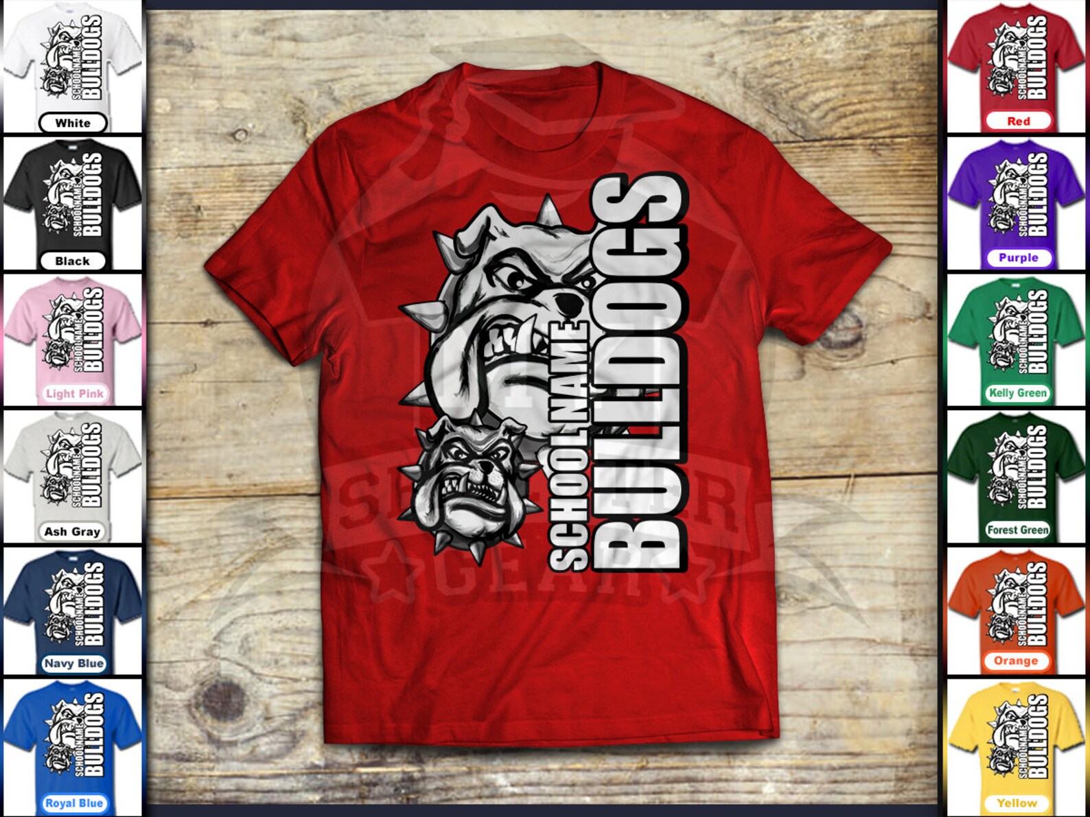 Bulldogs School Spirit Shirt For Students Boys Girls Etsy.de