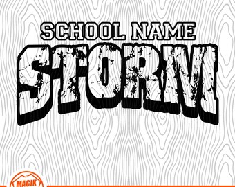 Mascote do Espírito Escolar Storm | Personalize com o nome da escola | Download digital | PNG, SVG, JPG, PDF, EPS