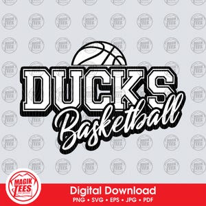 Ducks Basketball Schulgeist digitaler Download | Basketball Team Pride Logo | PNG, SVG, JPEG, pdf, eps