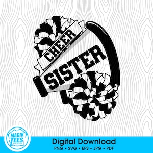Cheer Sister | Proud Cheer Sister | Cheer Sis | Cheerleading Competition Gift | Digital Download | PNG, SVG, JPEG, pdf, eps
