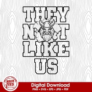 Sie mögen uns Wikinger nicht | Schulgeist Digitaler Download | Lustiger Trendy Slang | Maskottchen Pride Logo | PNG, SVG, JPEG, pdf, eps