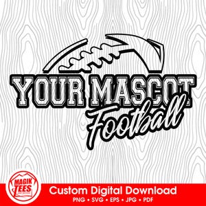 Mascote do Futebol | Personalize com o Mascote da Escola | Download Digital do Espírito Escolar | PNG, SVG, JPEG, EPS, PDF