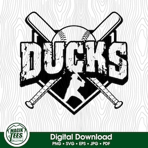 Ducks Baseball | Baseball Team Mascot | Matching Baseball Team Wear | School Spirit | Digital Download | PNG, SVG, JPEG, pdf, eps