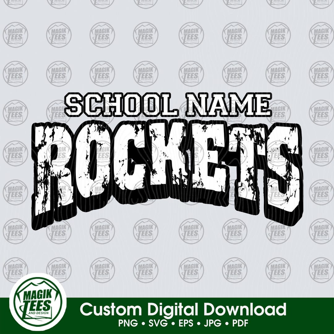 Rockets School Spirit Mascot | Personalize With School Name | PNG, SVG ...