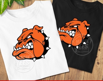 Bulldog Mascot Logo Orange | School Spirit (digital Download) - Etsy