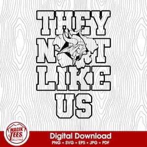 Sie mögen uns Wikinger nicht | Schulgeist Digitaler Download | Lustiger Trendy Slang | Maskottchen Pride Logo | PNG, SVG, JPEG, pdf, eps