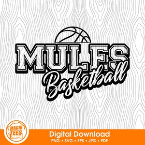 Pantoletten Basketball School Spirit Digitaler Download | Basketball Team Pride Logo | PNG, SVG, JPEG, pdf, eps