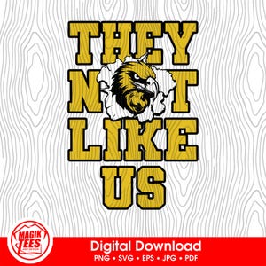 Sie mögen uns nicht Hawks Golden Yellow | Schulgeist Digitaler Download | Lustiger Trendy Slang | Maskottchen Pride Logo | PNG, SVG, JPEG, pdf, eps