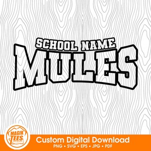 Pantoletten Schulgeist Maskottchen | Personalisieren Sie mit Schulname | Digitaler Download | PNG, SVG, JPG, Pdf, Eps