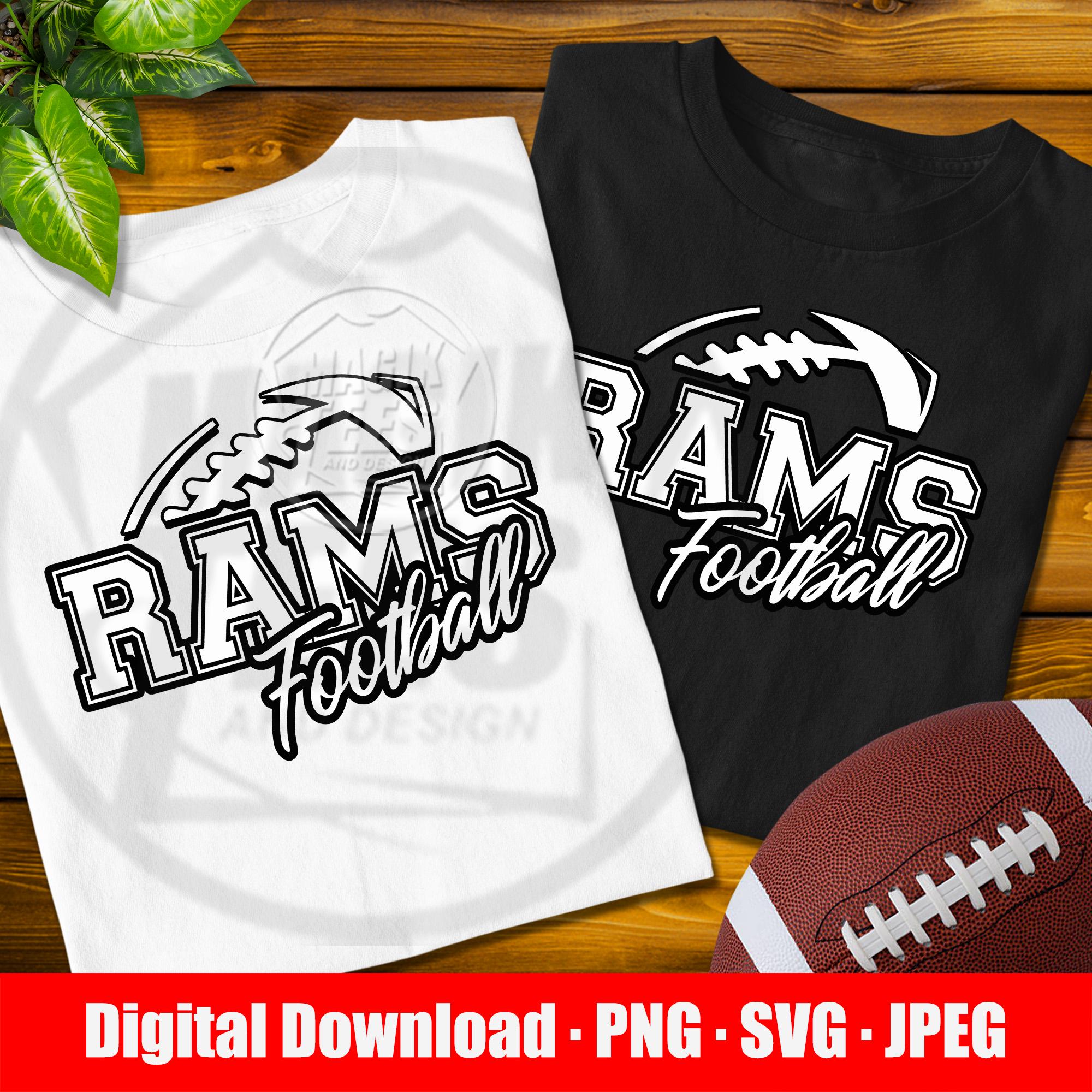 Holy Rams Logo Rams Football School Spirit Digital Download | Football Team Pride Logo ...