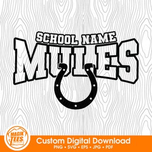 Pantoletten Schulgeist Maskottchen | Personalisieren Sie mit Schulname | Digitaler Download | PNG, SVG, JPG, Pdf, Eps