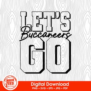 ¡Vamos Bucaneros! / Espíritu Escolar / Descarga Digital / Orgullo de Mascota Escolar / Fanático de los Deportes de Equipo / PNG, SVG, EPS, PDF, JPEG