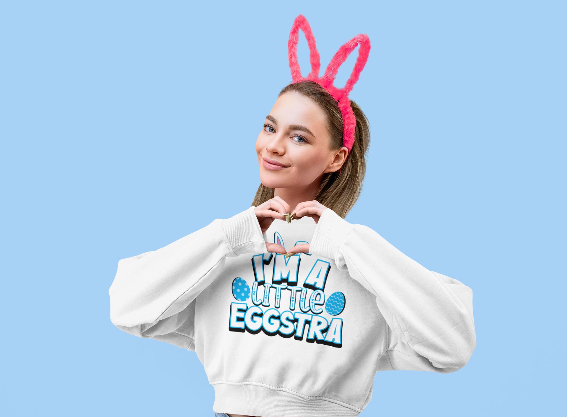 I'm A Little Eggstra | Funny Easter Humor | Funny Easter Quote | Kids ...