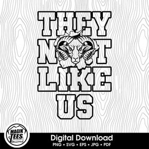 Sie mögen uns nicht Rams | Schulgeist Digitaler Download | Lustiger Trendy Slang | Maskottchen Pride Logo | PNG, SVG, JPEG, pdf, eps