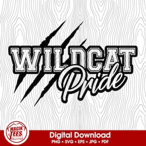 Wildcat Pride School Spirit Mascot Claw Mark | Digital Download | PNG, SVG, JPEG, eps, pdf