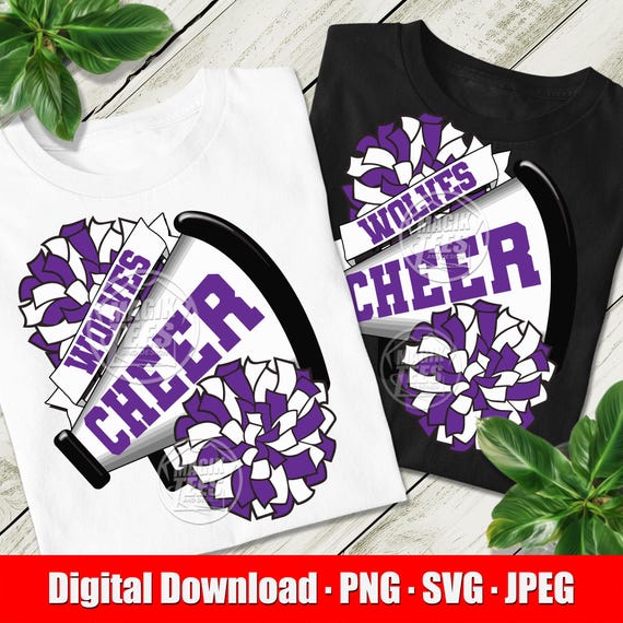Wolves Cheer (digital Download) Purple | PNG, SVG, JPEG - Etsy