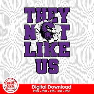 Sie mögen uns nicht Falken Lila | Schulgeist Digitaler Download | Lustiger Trendy Slang | Maskottchen Pride Logo | PNG, SVG, JPEG, pdf, eps