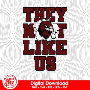 Sie mögen uns nicht Hawks Maroon | Schulgeist Digitaler Download | Lustiger Trendy Slang | Maskottchen Pride Logo | PNG, SVG, JPEG, pdf, eps