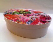 Jewelry box  wooden box  handmade gift box  jewelry storage  romantic decoupage  Flower collage box  gift for her  jewelry case  unique gift