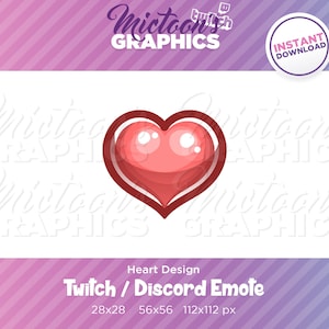 Twitch Heart Emote / Channel Point / Streamer Graphics / Discord / Gamer / Aesthetic