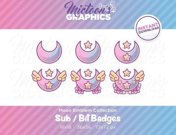 Twitch Subscriber Badges: Sailor Moon