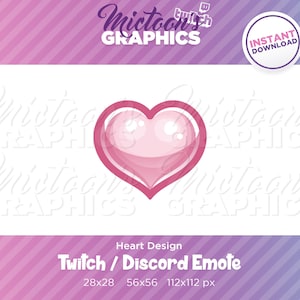 Twitch Heart Emote / Channel Point / Streamer Graphics / Discord / Gamer / Aesthetic