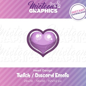Twitch Heart Emote / Channel Point / Streamer Graphics / Discord / Gamer / Aesthetic