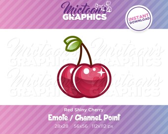 Twitch Cherry Fruit / Emote / Channel Point / Streamer Graphics / Kirschen / Ästhetik / Discord / Gamer