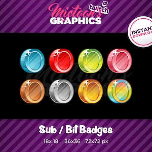 Twitch Game Coin Sub Badges / Bit Badges