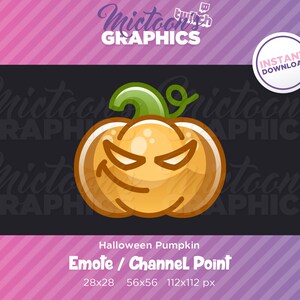 Twitch Halloween Pumpkin / Emote / Channel Point / Streamer Graphics / Discord / Gamer