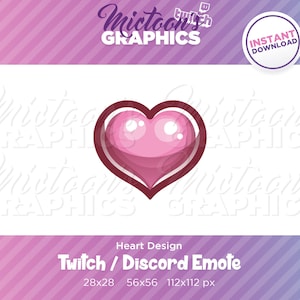Twitch Heart Emote / Channel Point / Streamer Graphics / Discord / Gamer / Aesthetic