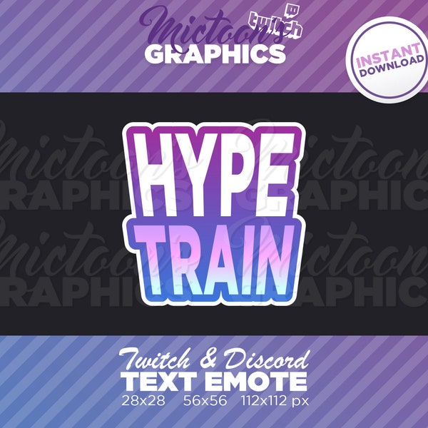 Twitch Hype Train Emote / Text / Streamer Graphics / Discord / Gamer / Aesthetic