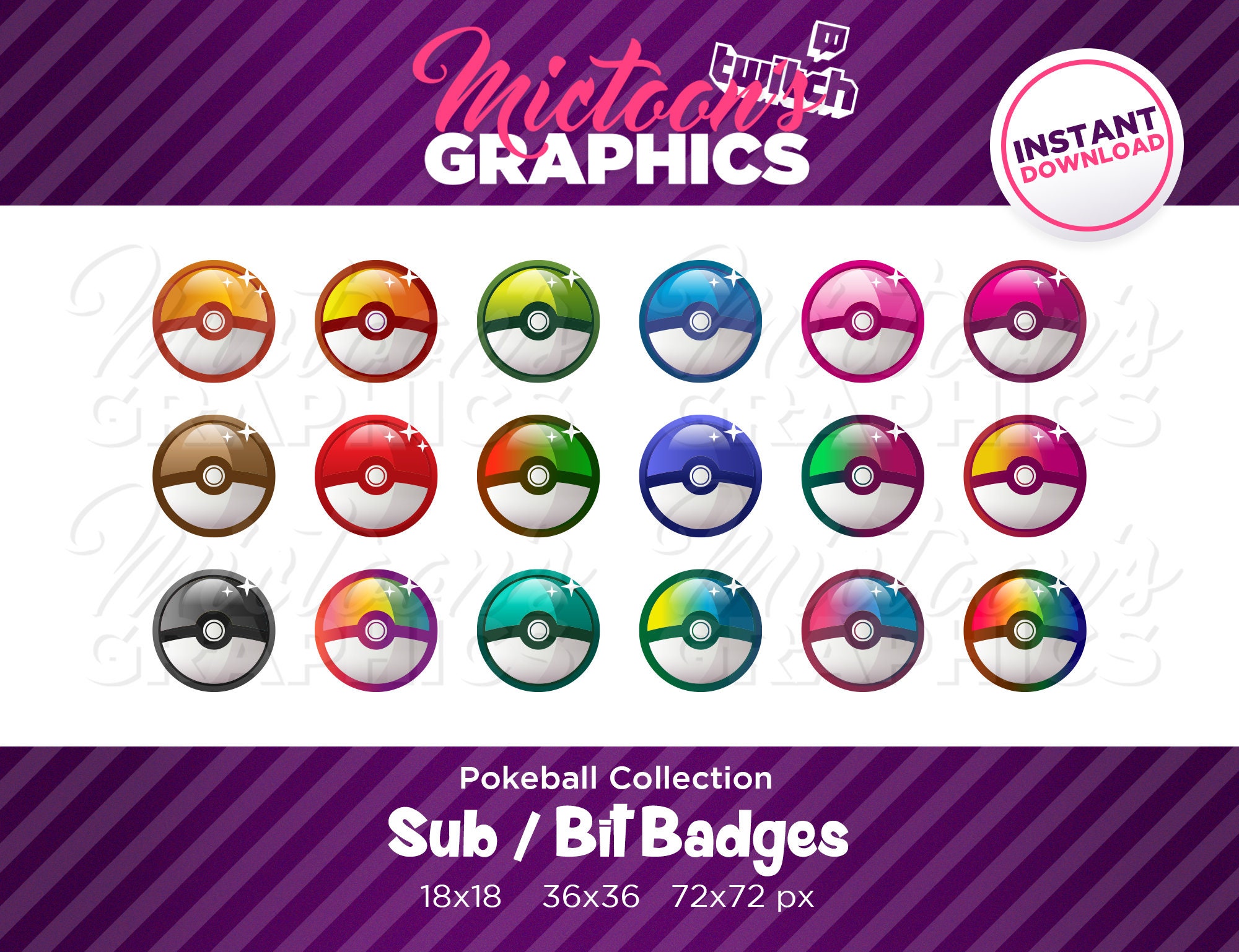 Poki Ball Sub Badges IPokeballsI Twitch Sub Badges -  Portugal