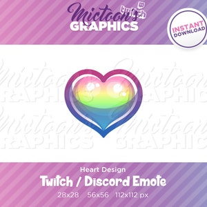 Twitch Heart Emote / Channel Point / Streamer Graphics / Discord / Gamer / Aesthetic