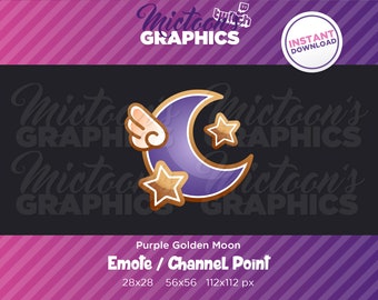 Twitch Moon / Emote  / Channel Point / Streamer Graphics / Discord / Gamer / Celestial / Aesthetic