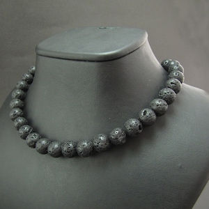 Lava Stone Statement Necklace - Strand Necklace - Choker - Ready to Gift,