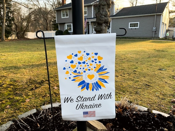 Bandiera Da Giardino We Stand With Ucraina - 28x40 Poliestere USA Decoration