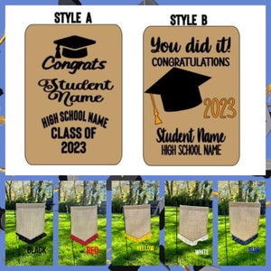 Graduation Garden Flag