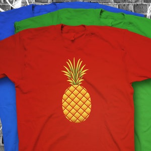 Pineapple Graphic Tee, T-Shirt, Geometric Tiki Luau Design. Color Options Available.