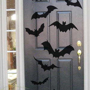 Bats - Easy on/ Easy off - Custom Front Door Decal, Window Decal, Wall Decor, Halloween, Indoor/Outdoor