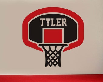 Personalized Basketball Wall Decal - Nursery Baby Kids Boys Teens Room Playroom Sports Wall Art Decor (Removable)