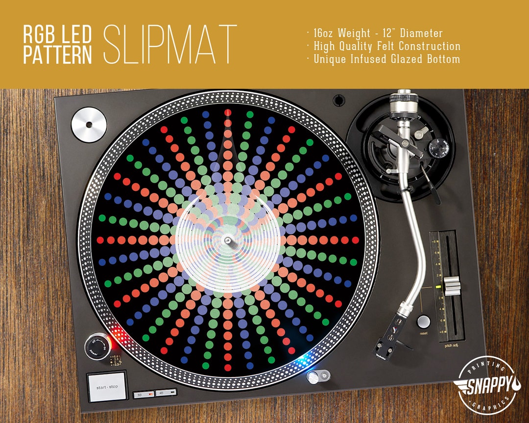 RGB LED Pattern Turntable Slipmat – 12