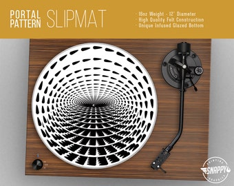 Portal Pattern Turntable Slipmat – 12" Felt DJ Slipmat