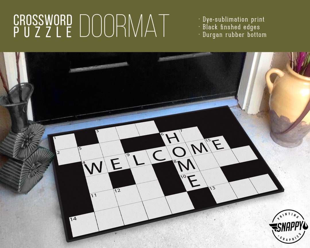 Crossword Puzzle Mat/doormat/rug 2 Sizes High Quality Dyesub