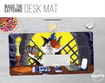 Magic Cat Desk Mat – Dye Sublimation Print, Hand Washable