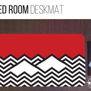 Red Room Pattern Desk Mat - 3 Sizes - High Quality Digital Print, Dye Sublimation - Hand Washable