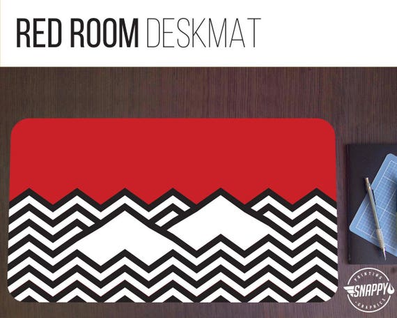 Red Room Pattern Desk Mat 2 Sizes High Quality Digital Etsy