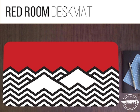 Red Room Pattern Desk Mat 2 Sizes High Quality Digital Etsy